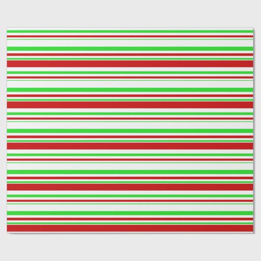 Fun-groen, wit, rood gekleurd kerstfeest geïnspire cadeaupapier (Vlak)