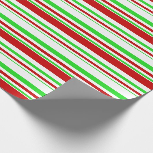 Fun-groen, wit, rood gekleurd kerstfeest geïnspire cadeaupapier (Hoek)
