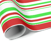 Fun-groen, wit, rood gekleurd kerstfeest geïnspire cadeaupapier (Rol Hoek)