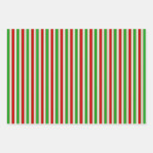Fun-groen, wit, rood gekleurd kerstfeest geïnspire inpakpapier vel (Voorkant 3)
