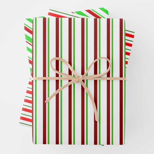 Fun-groen, wit, rood gekleurd kerstfeest geïnspire inpakpapier vel (In situ)