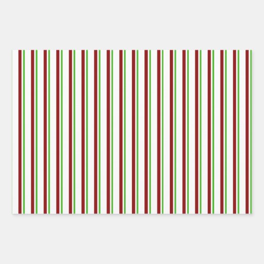 Fun-groen, wit, rood gekleurd kerstfeest geïnspire inpakpapier vel (Voorkant)