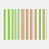 Fun-groen, wit, rood gekleurd kerstfeest geïnspire inpakpapier vel (Voorkant 3)