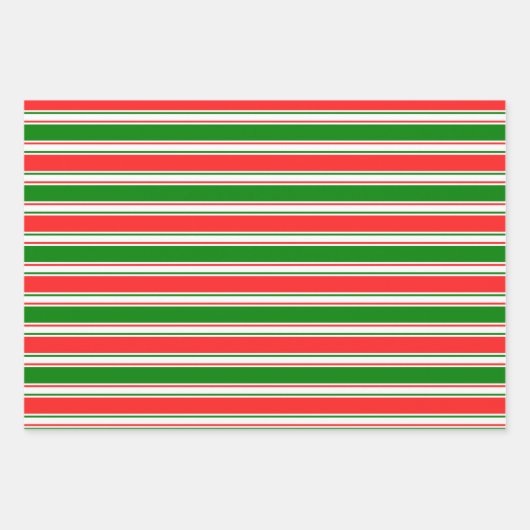 Fun-groen, wit, rood gekleurd kerstfeest geïnspire inpakpapier vel (Voorkant 3)