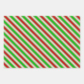 Fun-groen, wit, rood gekleurd kerstfeest geïnspire inpakpapier vel (Voorkant 2)