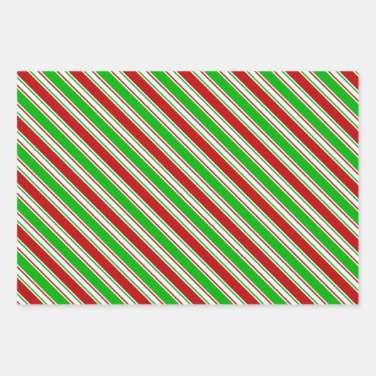 Fun-groen, wit, rood gekleurd kerstfeest geïnspire inpakpapier vel (Voorkant 2)