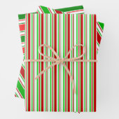 Fun-groen, wit, rood gekleurd kerstfeest geïnspire inpakpapier vel (In situ)