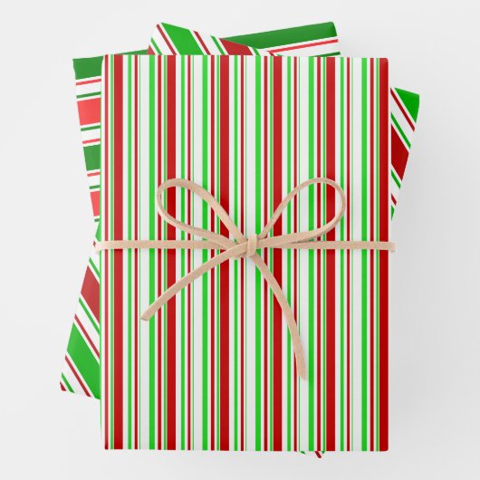 Fun-groen, wit, rood gekleurd kerstfeest geïnspire inpakpapier vel (In situ)