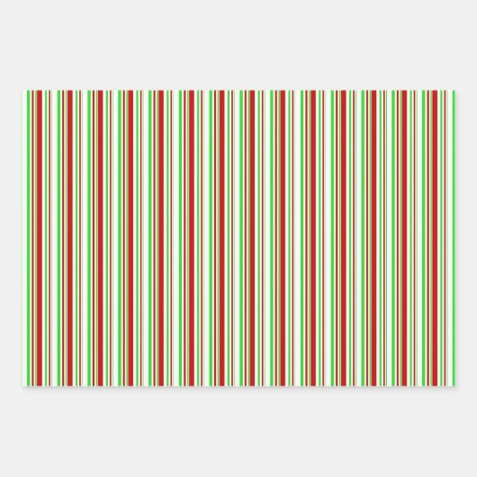 Fun-groen, wit, rood gekleurd kerstfeest geïnspire inpakpapier vel (Voorkant)