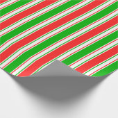 Fun groen, wit, rood, met Kerstmis geïnspireerd pa Cadeaupapier (Hoek)