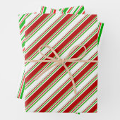 Fun-groene, witte, rode, met Kerstmis geïnspireerd Inpakpapier Vel (In situ)