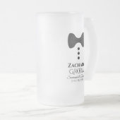 Fun Groom Black Stropdas Tuxedo Frosted Beer Mok (Voorkant rechts)