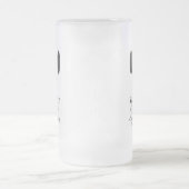 Fun Groom Black Stropdas Tuxedo Frosted Beer Mok (Center)