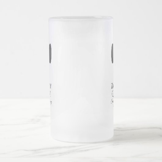 Fun Groom Black Stropdas Tuxedo Frosted Beer Mok (Center)