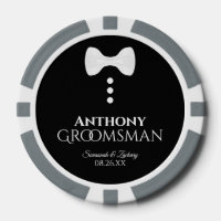 Fun Groomsman Wedding Favor White Bow Stropdas Tux