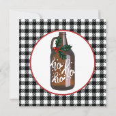 Fun Growler & Buffalo Plaid Holiday Card Kaart (Voorkant)