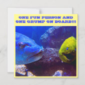 FUN & GRUMP AAN BOORD VAN CRUISESCHIP DEURMAGNEET MAGNETISCHE UITNODIGING (Voorkant)