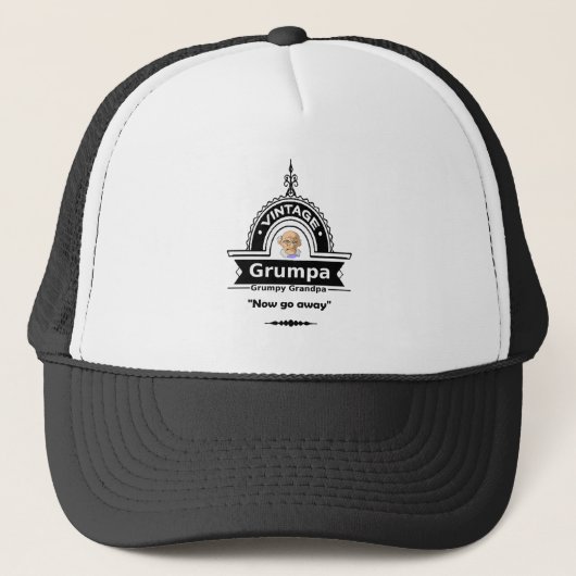 Fun Grumpy Grandpa Over the Hill Quote Trucker Pet (Voorkant)