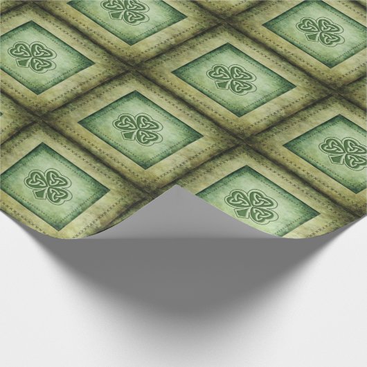 Fun grundge Irish boetshamrock Cadeaupapier (Hoek)