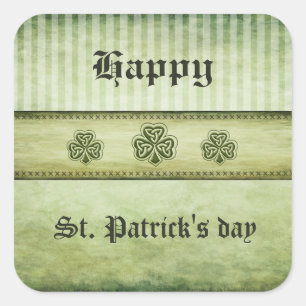 Fun grundge Irish boetshamrock Vierkante Sticker