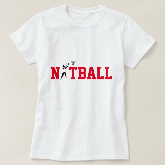 Fun GS Player clip Art Theme Netball T-shirt (Design voorkant)