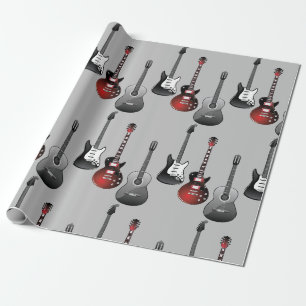 Fun Guitar Musician Pattern Cadeaupapier