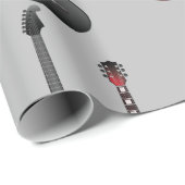 Fun Guitar Musician Pattern Cadeaupapier (Rol Hoek)