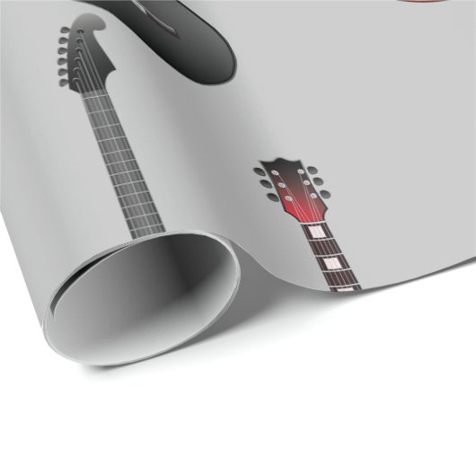 Fun Guitar Musician Pattern Cadeaupapier (Rol Hoek)