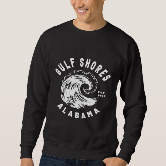 Fun Gulf Shores AL Ocean Wave Surf Nieuwigheid Kun Trui (Voorkant)