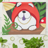 FUN GUY de chow gnoom keuken hond show handdoeken (Gevouwen)