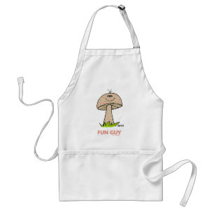 Fun Guy Funny Cartoon Mushroom Goofy Smile Man Standaard Schort