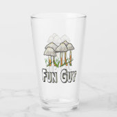 Fun Guy Funny Mushroom Pun Glas (Achterkant)