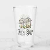 Fun Guy Funny Mushroom Pun Glas (Voorkant)