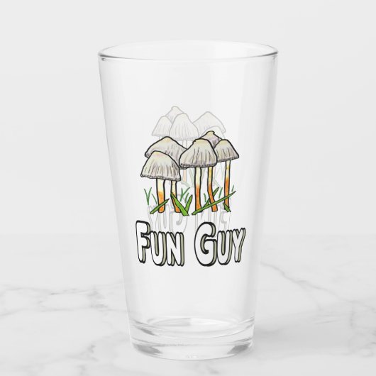 Fun Guy Funny Mushroom Pun Glas (Voorkant)