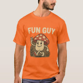 “Fun Guy” Mushroom T-Shirt – Cute Cartoon Pun Tee  (Voorkant)