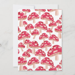 Fun Guy Mushroom Thema verjaardagsuitnodiging Kaart