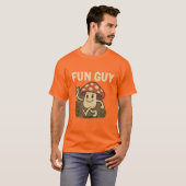 “Fun Guy” Paddenstoelen T-Shirt – Grappig Cartoon (Voorkant volledig)