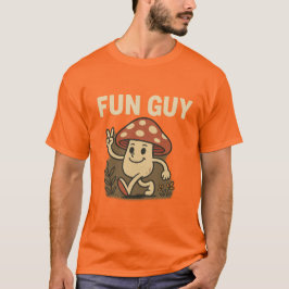 “Fun Guy” Paddenstoelen T-Shirt – Grappig Cartoon 