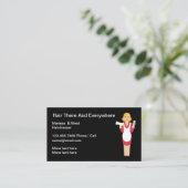 Fun Hairdresser Visitekaartjes Sjabloon (Staand voorkant)