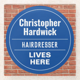 Fun Hairdresser Wall Plaque Style Onderzetter