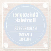 Fun Hairdresser Wall Plaque Style Onderzetter Glazen Onderzetter (Achterkant)