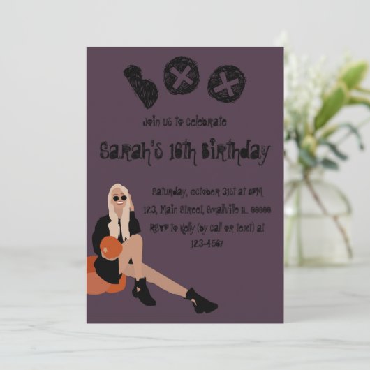 Fun Halloween Birthday Uitnodiging (Staand voorkant)