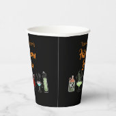 Fun Halloween Brew spooky zwart Papieren Bekers (Rechts)