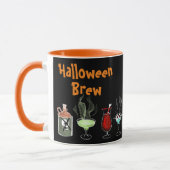 Fun Halloween Brew zwart spooky Mok (Links)