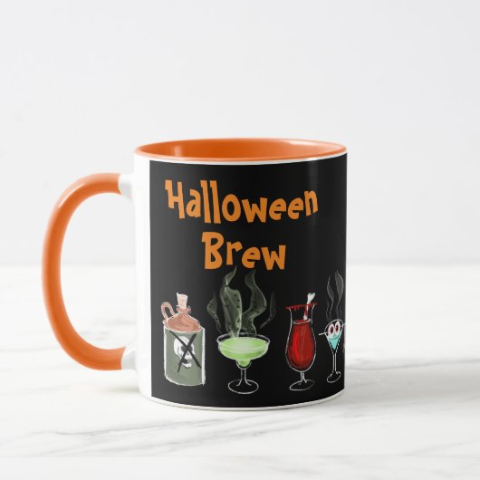 Fun Halloween Brew zwart spooky Mok (Links)