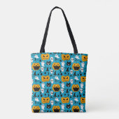 Fun Halloween Creatures Patroon | Jouw namen toevo Tote Bag (Achterkant)