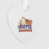 Fun Halloween Designs Hippie Halloween Retro Ornament (voorkant)