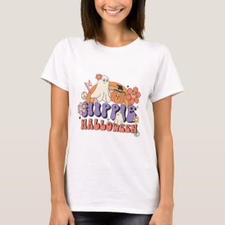 Fun Halloween Designs Hippie Halloween Retro T-shirt