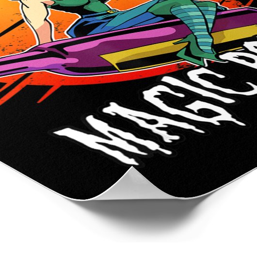 Fun Halloween Drinking Witch Magic Wine Drinker Poster (Hoek)