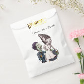 Fun Halloween Favor Bag with Ghostly Bride & Groom Bedankzakje (Gezegeld)